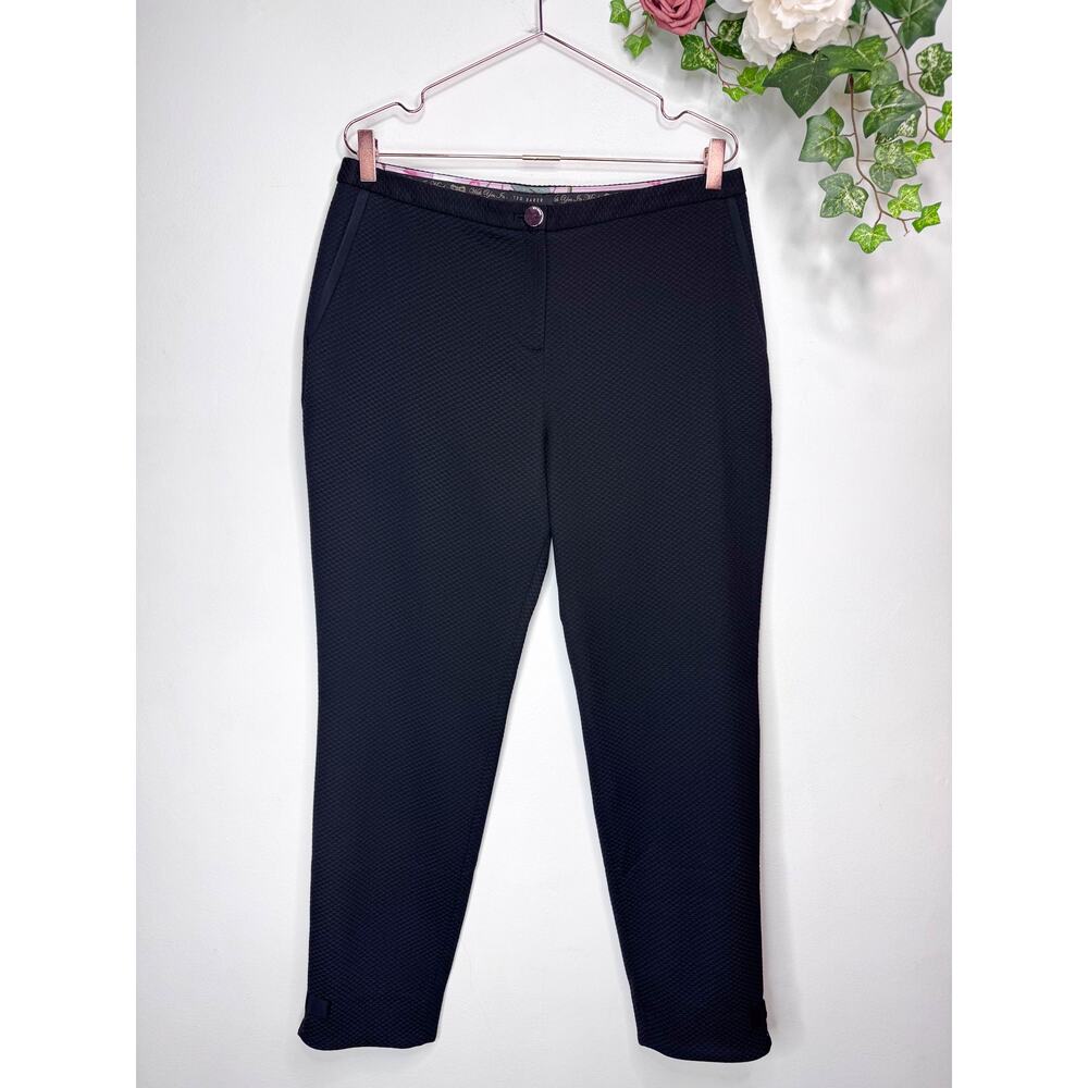 NWT Ted Baker Nadaet Bow Detail Textured Trouser